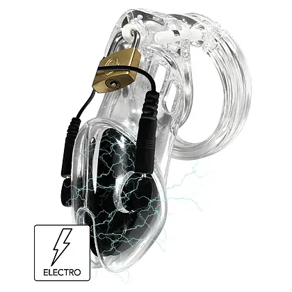 Cușcă Penis Electrică Discretă cu Telecomandă Transparent