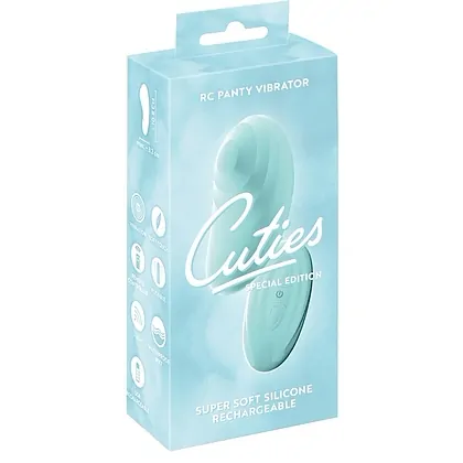 cuties RC Panty - Vibrator Discret, 10 Moduri, Reîncărcabil Albastru