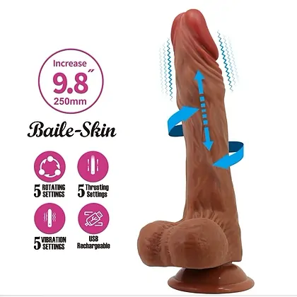 Debra Calisto 9,8 cm – Vibrator Rotativ cu Ventuză Discret