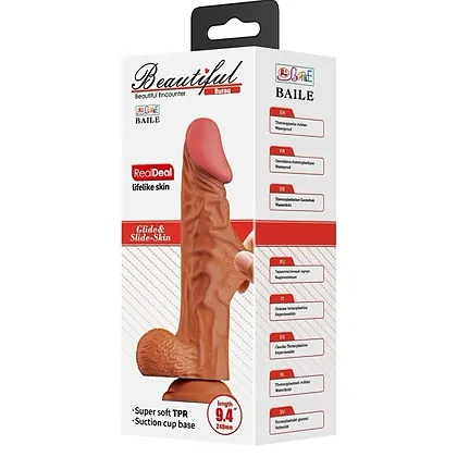 Debra curbat 24cm, Ventuză Puternică, Textură Realistă