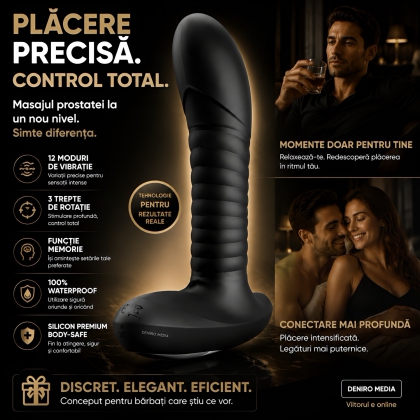 Debra Mr. Play Masator Prostată – 12 Vibrații, 3 Rotații Negru