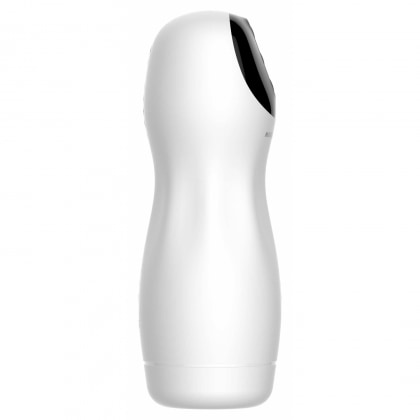 Deluxe Pro Masturbator Reîncărcabil cu Contracții și Vibrații Alb