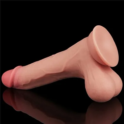 Dildo 22 cm Sliding Skin Dual-Layer – Textură Realistă