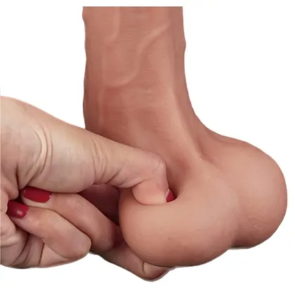 Dildo 22 cm Sliding Skin Dual-Layer – Textură Realistă