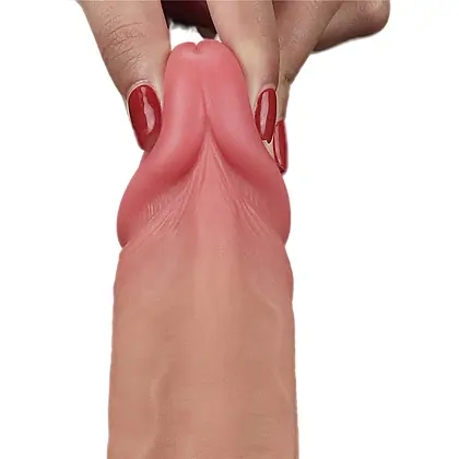 Dildo 22 cm Sliding Skin Dual-Layer – Textură Realistă