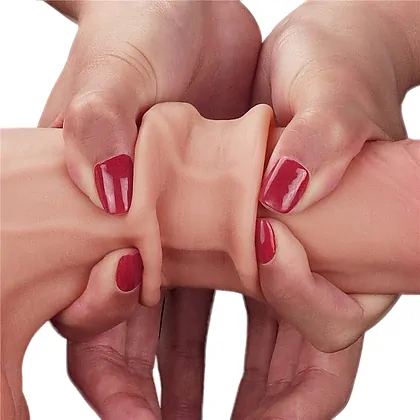 Dildo 22 cm Sliding Skin Dual-Layer – Textură Realistă