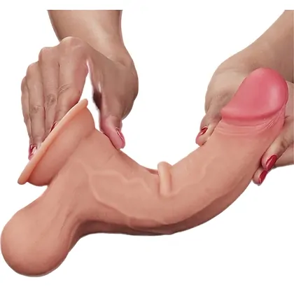 Dildo 22 cm Sliding Skin Dual-Layer – Textură Realistă