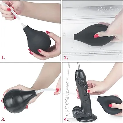 Dildo 23cm Cu Ejaculare Extremă Negru