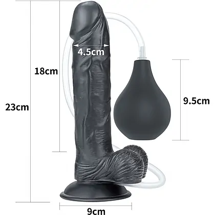 Dildo 23cm Cu Ejaculare Extremă Negru
