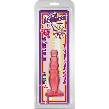 Dildo Anal Cu Ventuză Crystal Jelly Delight Roz