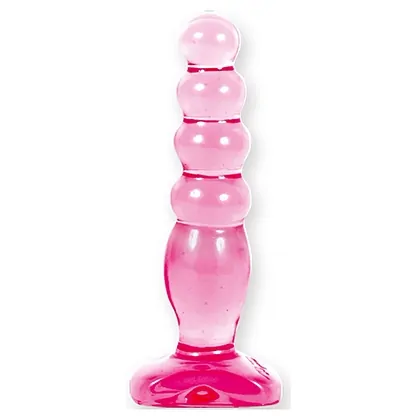 Dildo Anal Cu Ventuză Crystal Jelly Delight Roz