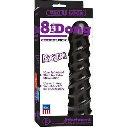 Dildo CodeBlack Raging Hard 20cm Negru