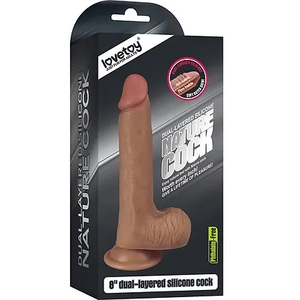 Dildo cu Ventuză Dual Layered