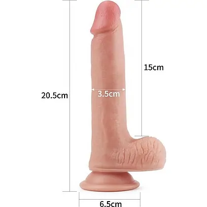Dildo cu Ventuză Dual Layered