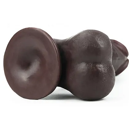 Dildo cu Ventuză Sliding Skin Dual Layer Dong Maro