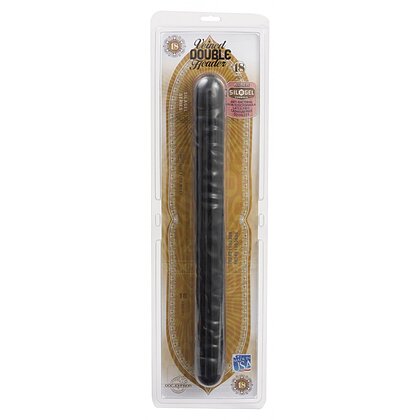 Dildo Double Header Veined Negru