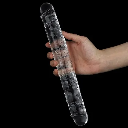 Dildo Dublu 30cm Flawless Transparent
