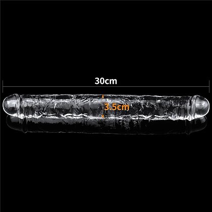 Dildo Dublu 30cm Flawless Transparent