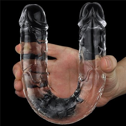 Dildo Dublu 30cm Flawless Transparent