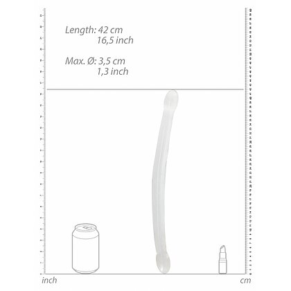 Dildo Dublu Non Realistic C Transparent