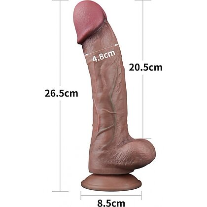 Dildo Dublu-strat Din Silicon Platinum 26,5 cm