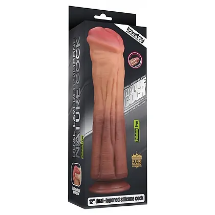 Dildo Dublu Strat Lovetoy 30 cm, Ventuză Puternică