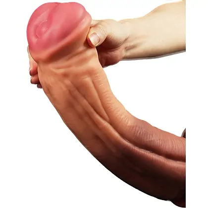 Dildo Dublu Strat Lovetoy 30 cm, Ventuză Puternică