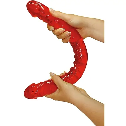Dildo Dublu Ultra-Dong Roșu