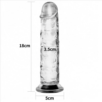 Dildo Flawless Clear 17.8cm Transparent