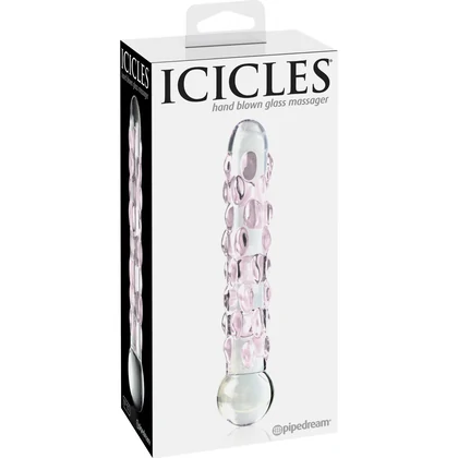Dildo Icicles Hand Blown Glass 17.8cm Transparent