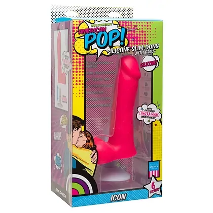 Dildo Icon Slim 16.5cm Roz