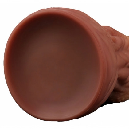 Dildo În Formă De Limbă Platinum 25cm – Strat Dublu Maro