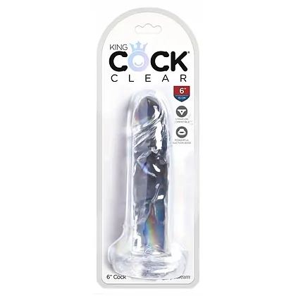 Dildo King Penis 6 Inch Clear Transparent