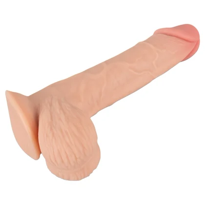 Dildo Nature Skin 18.7 cm cu Piele Mobilă și Ventuză