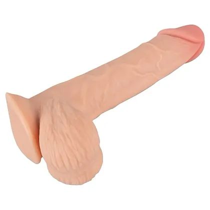 Dildo Nature Skin 18.7 cm cu Piele Mobilă și Ventuză