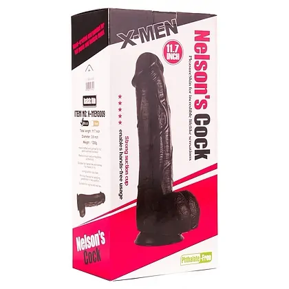 Dildo Nelson 29.7cm Negru