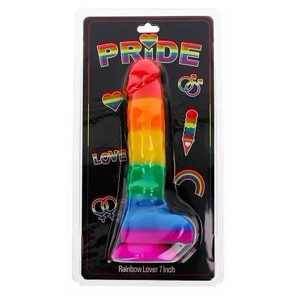 Dildo Rainbow Lover 7 Inch Multicolor