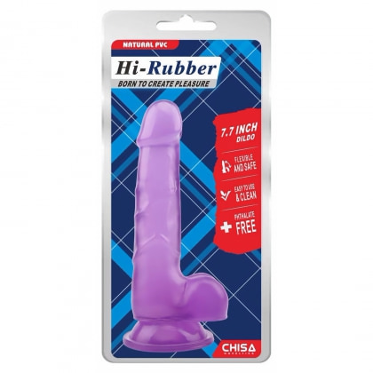 Dildo Realist 19.5cm Mov cu Ventuză Chisa Novelties