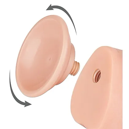 Dildo Realist LoveToy 24 cm TPE Dual Density Ventuză