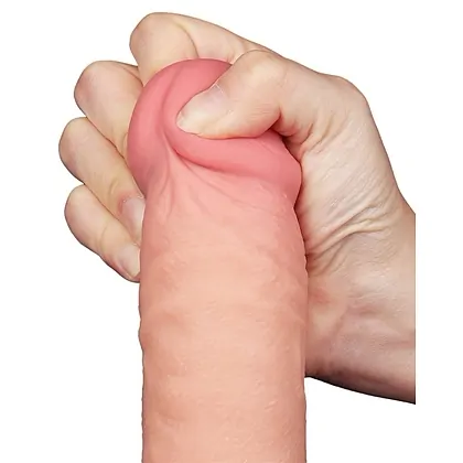 Dildo Realist LoveToy 24 cm TPE Dual Density Ventuză