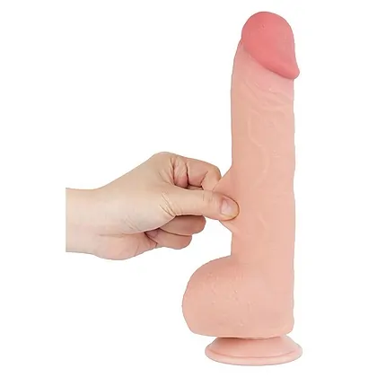 Dildo Realist LoveToy 24cm TPE Dual Density Ventuză