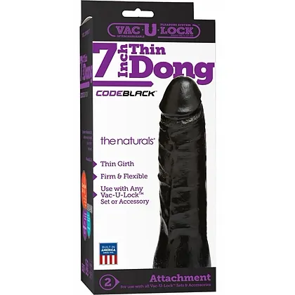 Dildo Realistic 7 Inch Thin Dong Negru