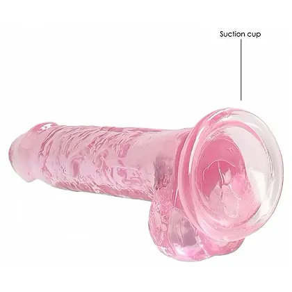 Dildo Realistic Cu Testicule 19cm Roz