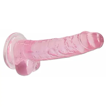 Dildo Realistic Cu Testicule 19cm Roz