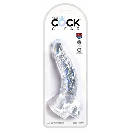 Dildo Realistic King 19cm Transparent