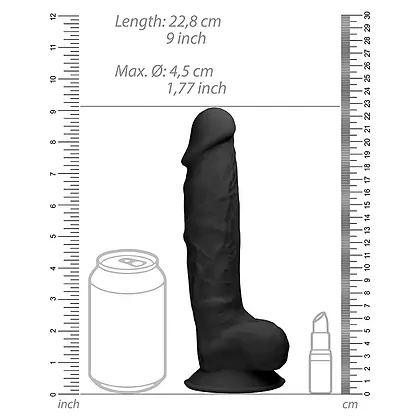 Dildo Realrock Ultra Silicone Negru