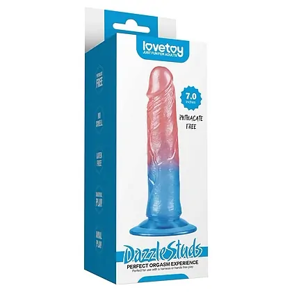 Dildo Realsitic Dazzle Studs Perfect Orgasm Multicolor