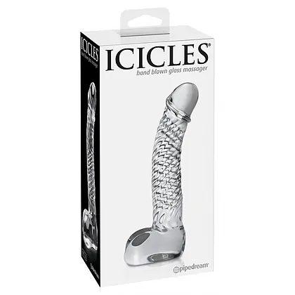 Dildo Sticlă Icicles No.61 Transparent
