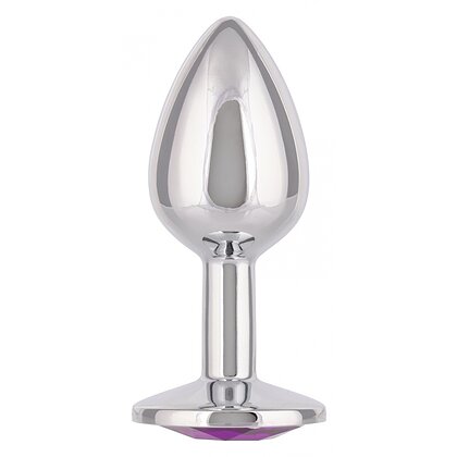 Dop Anal Jewel Mic cu Cristal Ametist, Elegant Argintiu