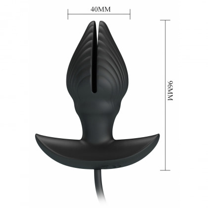 Dop Anal Vibrant 10 Moduri Reîncărcabil Umflare Reglabilă Negru